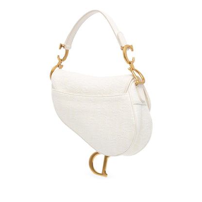 Dior Mini Oblique Canvas Saddle Bag