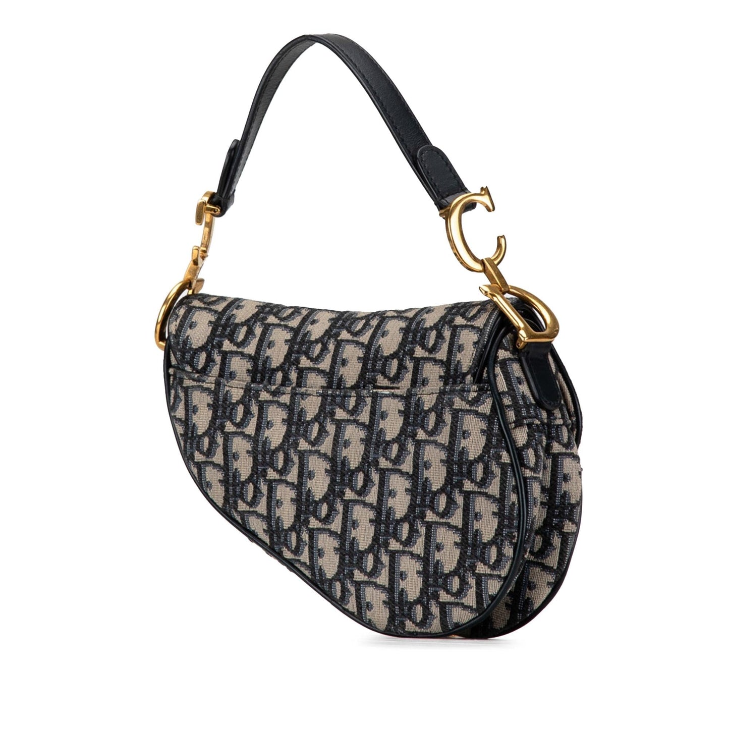 Dior Mini Oblique Canvas Saddle Bag