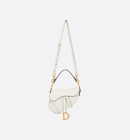 DIOR CALFSKIN LEATHER MINI SADDLE BAG WITH A STRAP
