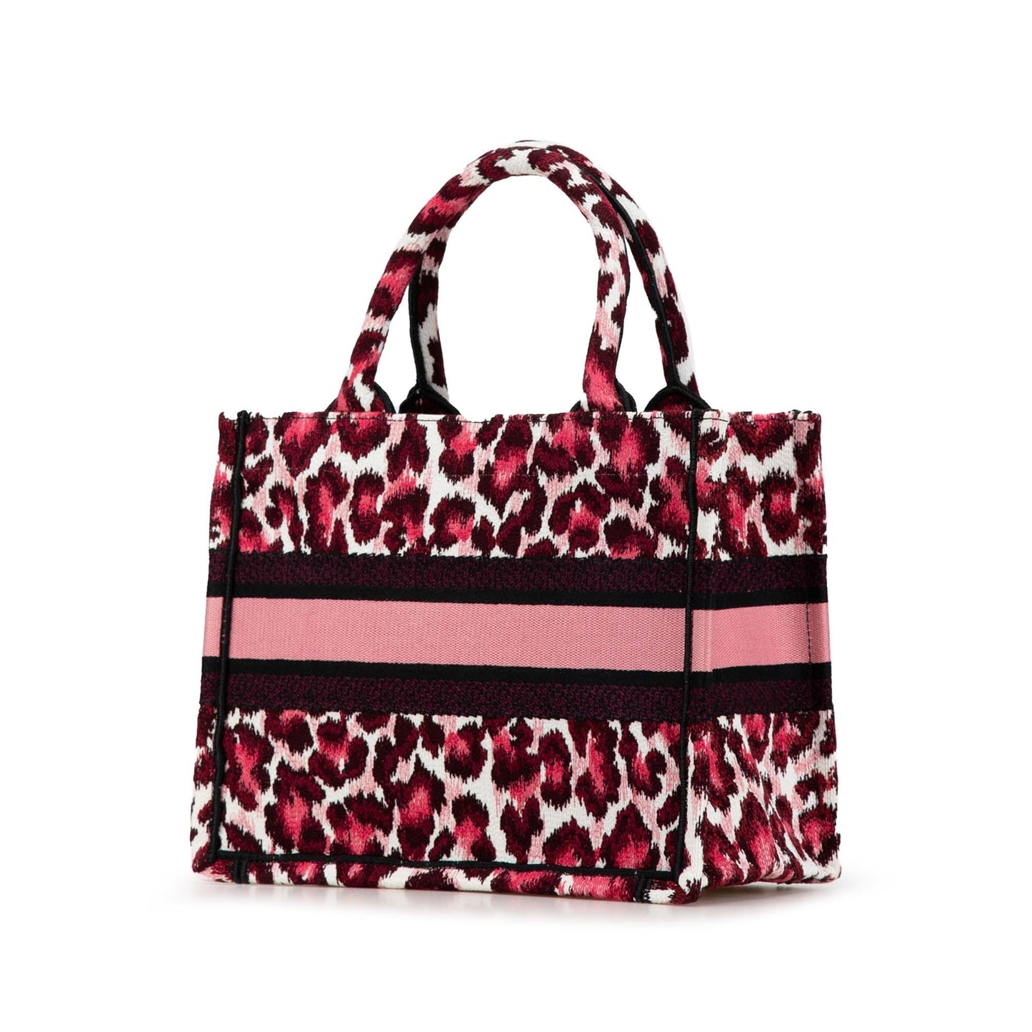 Dior Mizza Small Embroidered Canvas Leopard Book Tote