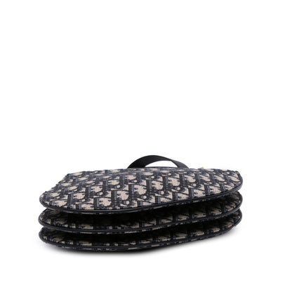 Dior Oblique Canvas Saddle Triple Zip Crossbody