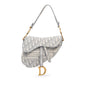 Dior Oblique Embroidered Canvas Saddle Bag