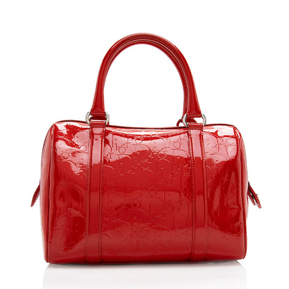 Dior Oblique Patent Leather Boston Bag (SHF-18231)