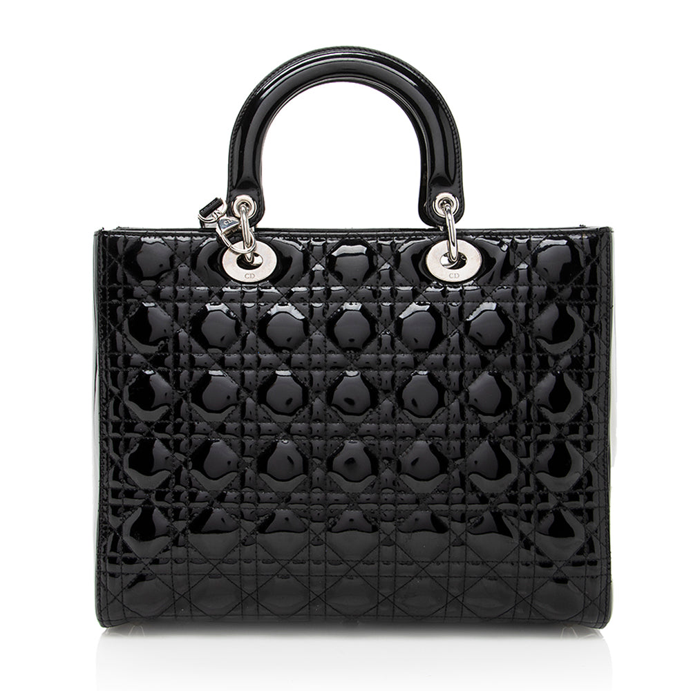 Dior Patent Leather Dior Large Tote (SHF-17675)