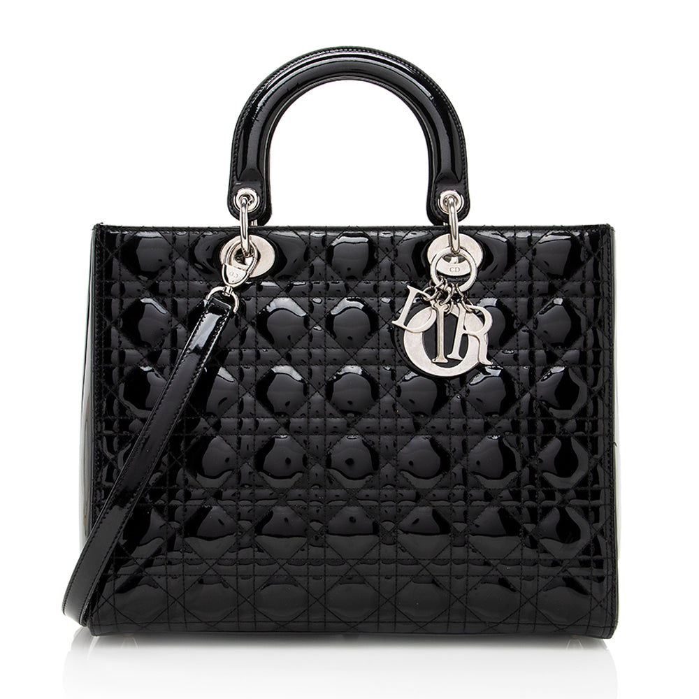 Dior Patent Leather Dior Large Tote (SHF-17675)