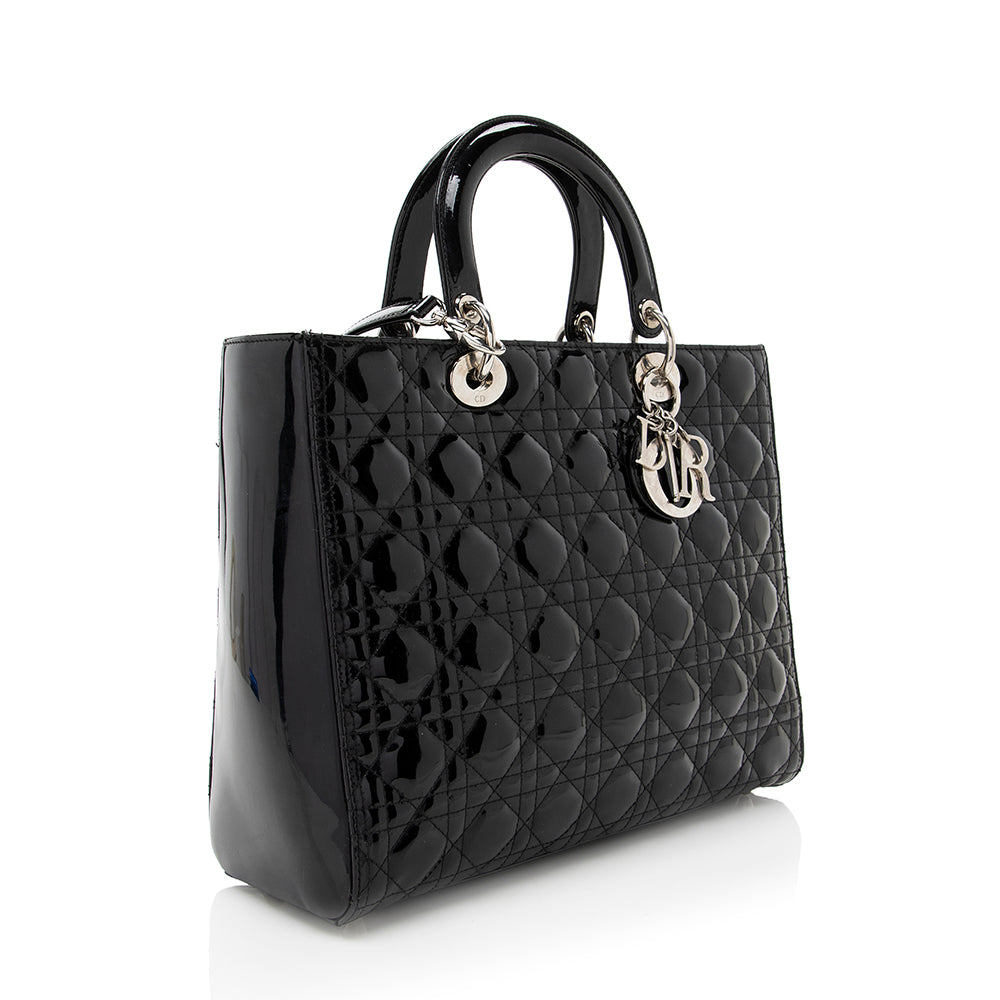 Dior Patent Leather Dior Large Tote (SHF-17675)