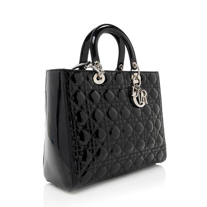 Dior Patent Leather Dior Large Tote (SHF-17675)