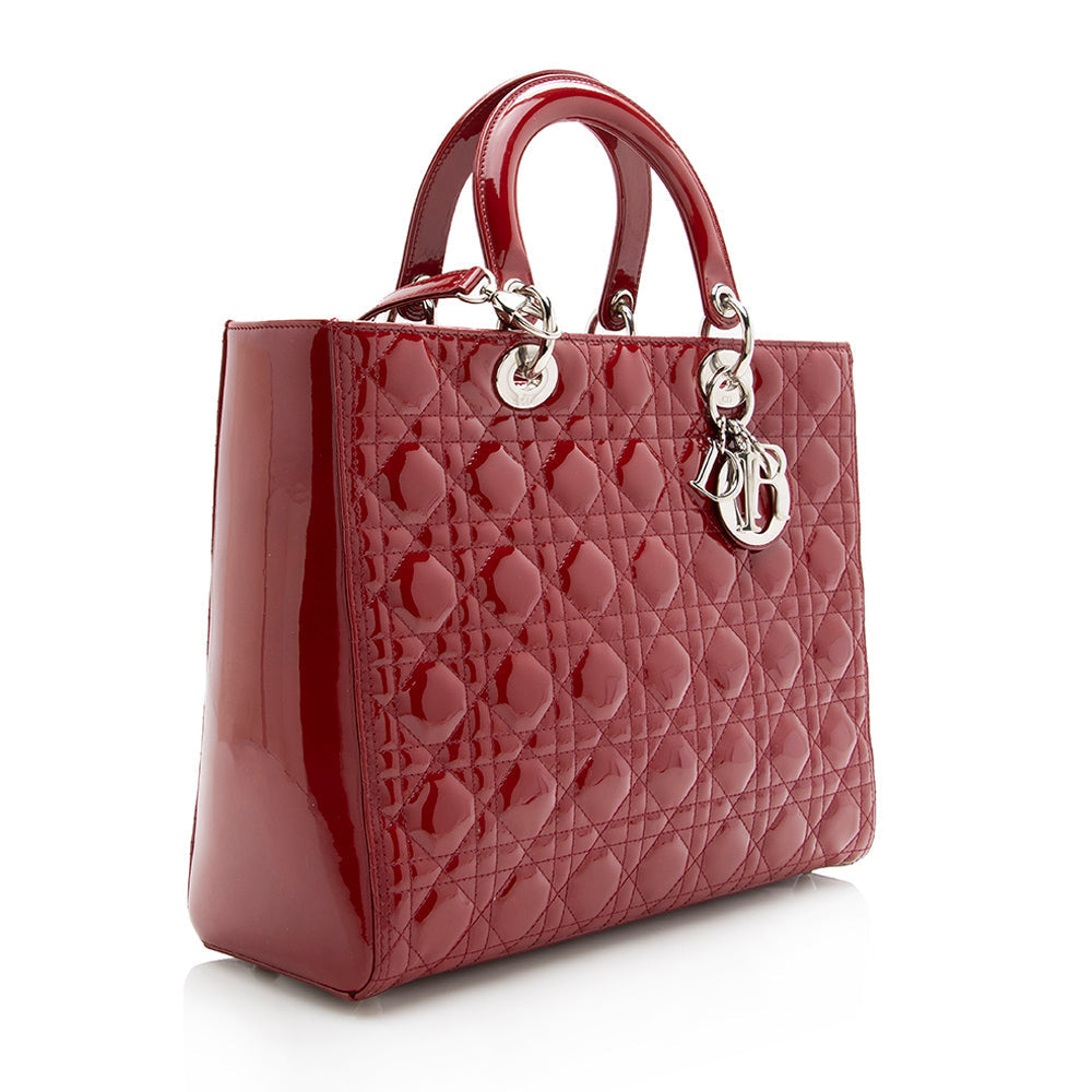 Dior Patent Leather Dior Large Tote (SHF-17791)
