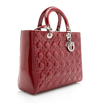 Dior Patent Leather Dior Large Tote (SHF-17791)