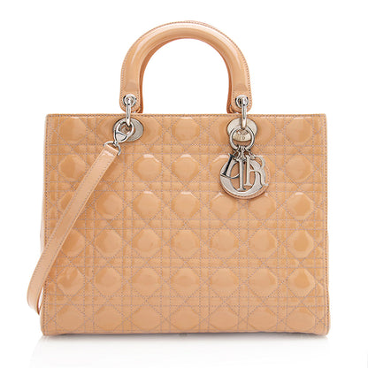 Dior Patent Leather Dior Large Tote (SHF-21157)