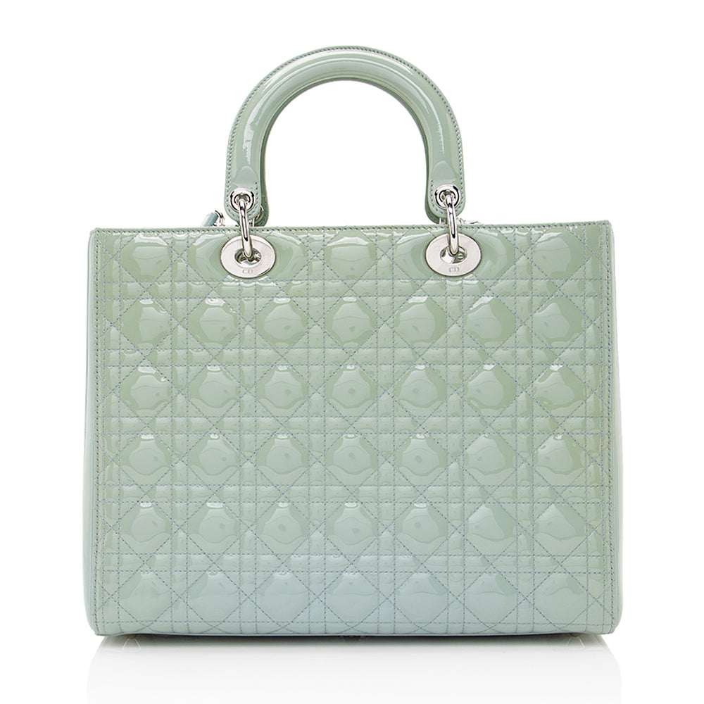 Dior Patent Leather Dior Large Tote (SHF-22040)
