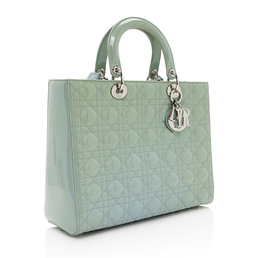 Dior Patent Leather Dior Large Tote (SHF-22040)