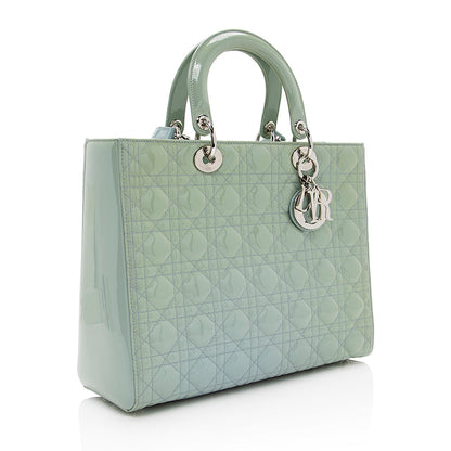 Dior Patent Leather Dior Large Tote (SHF-22040)