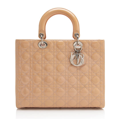 Dior Patent Leather Dior Large Tote (SHF-22103)