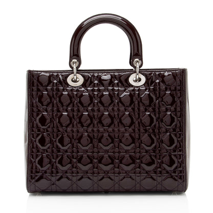 Dior Patent Leather Dior Large Tote (SHF-5trAE8)