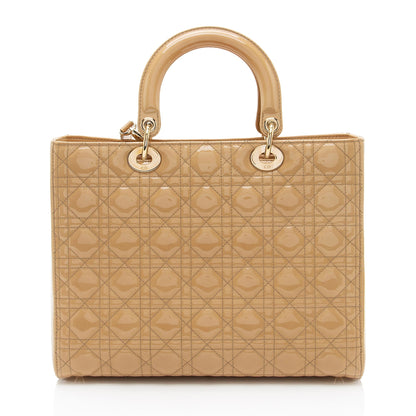 Dior Patent Leather Dior Large Tote (SHF-EZ4EwJ)