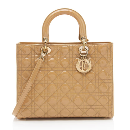 Dior Patent Leather Dior Large Tote (SHF-EZ4EwJ)