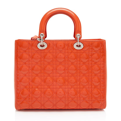 Dior Patent Leather Dior Large Tote (SHF-w6Nhh6)