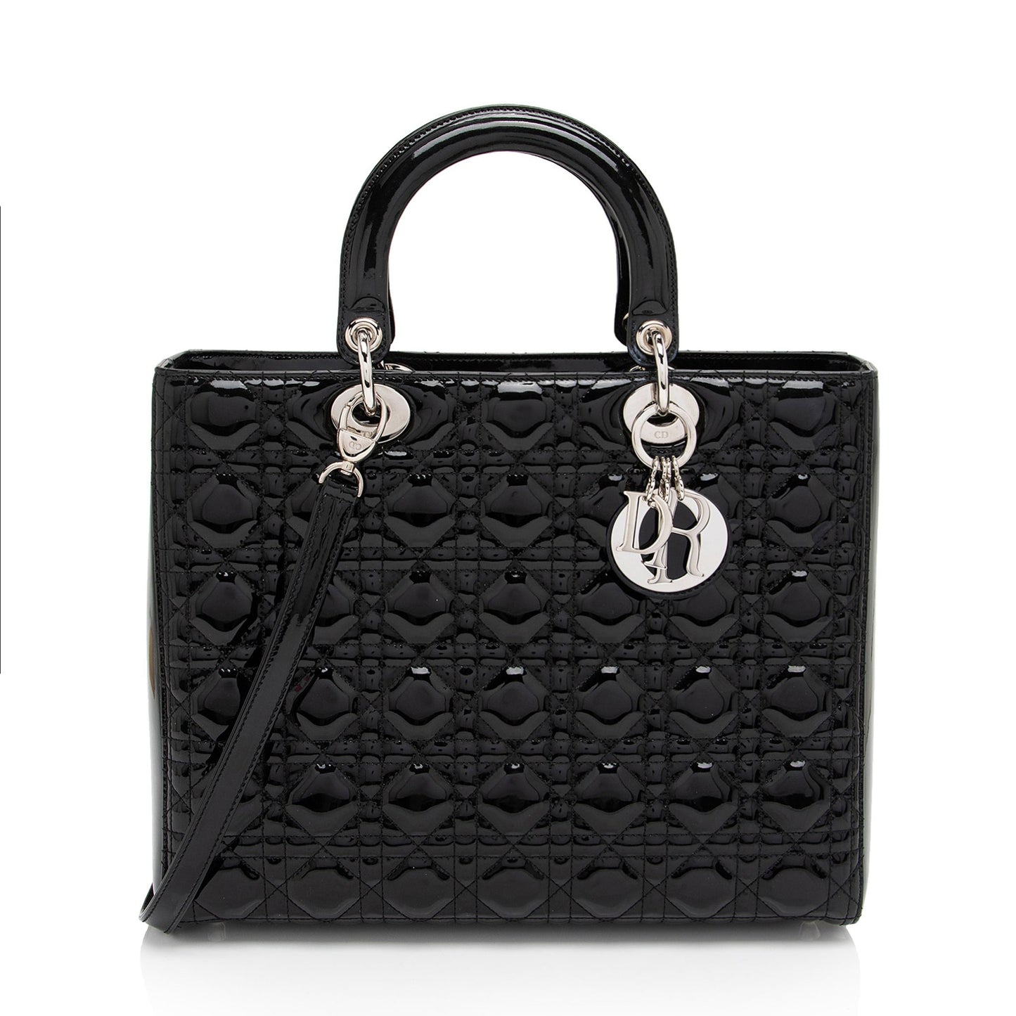 Dior Patent Leather Dior Large Tote (SHF-DomNwp)