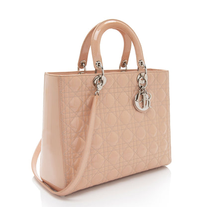 Dior Patent Leather Dior Large Tote (SHF-oF5d9t)