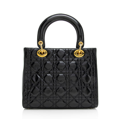 Dior Patent Leather Dior Medium Tote (SHF-20993)