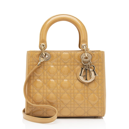 Dior Patent Leather Dior Medium Tote (SHF-l6Ix36)