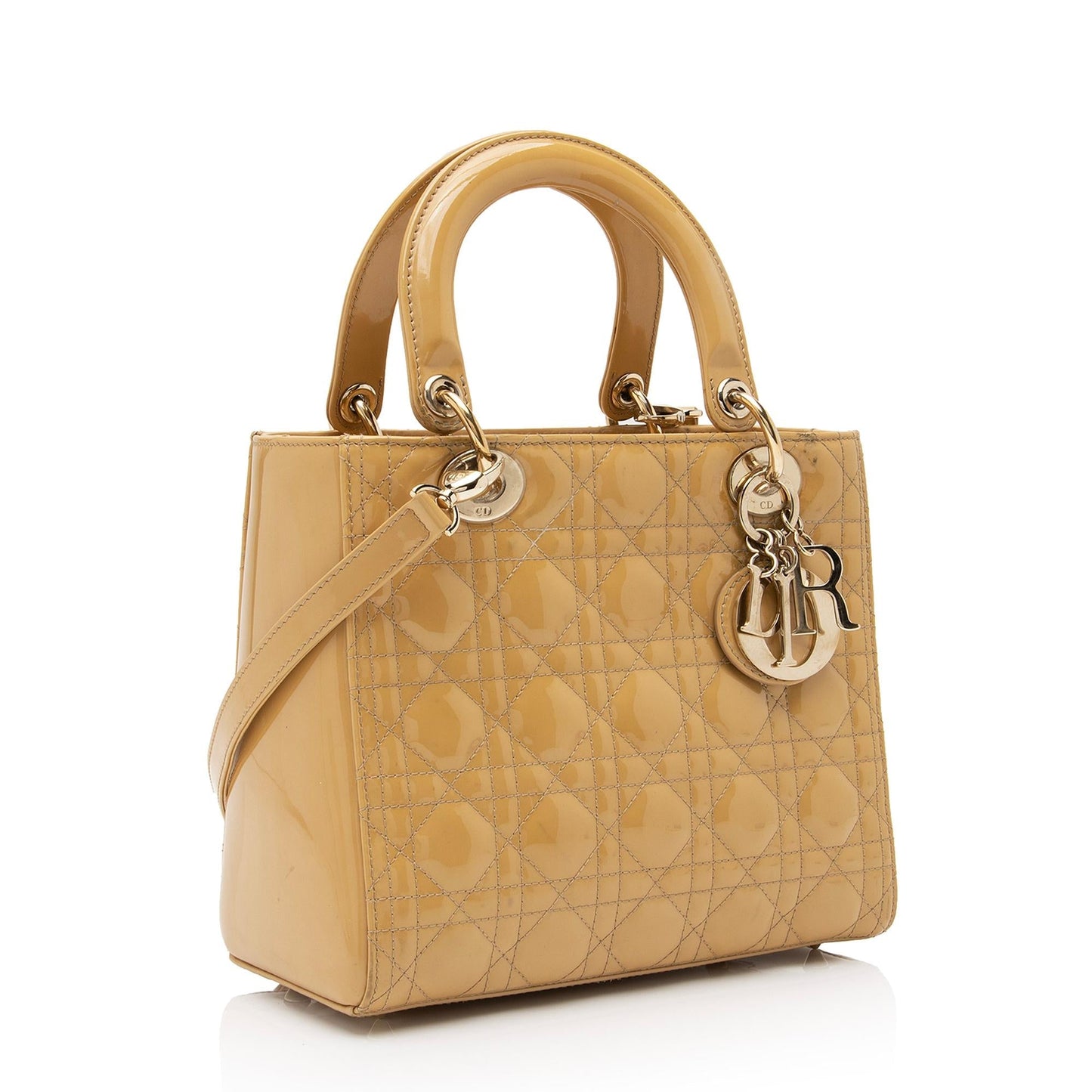 Dior Patent Leather Dior Medium Tote (SHF-l6Ix36)