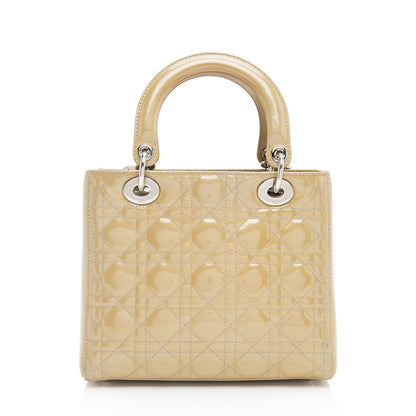 Dior Patent Leather Dior Medium Tote (SHF-595Avu)