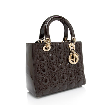 Dior Patent Leather Dior Medium Tote (SHF-c6eBWA)