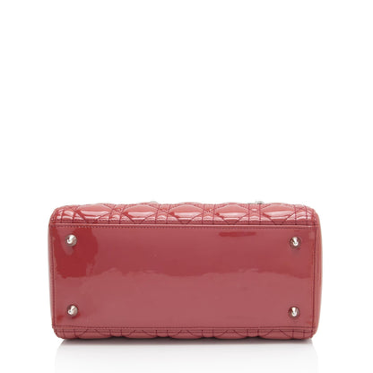 Dior Patent Leather Dior Medium Tote (SHF-9SFjWH)