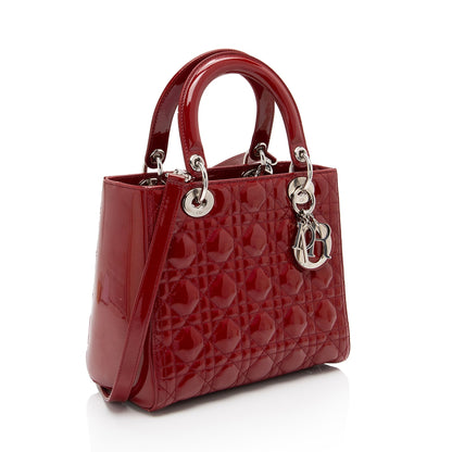 Dior Patent Leather Dior Medium Tote (SHF-Wd5jCB)