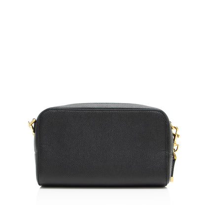 Dior Pebbled Leather Caro Double Pouch Crossbody