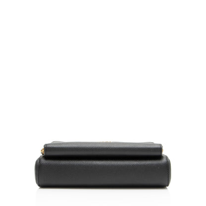 Dior Pebbled Leather Caro Double Pouch Crossbody