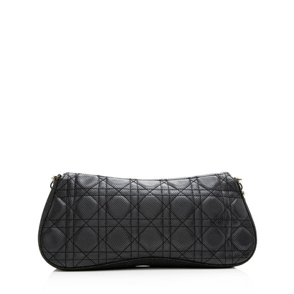 Dior Perforated Cannage Denim Chain Shoulder Bag (SHF-20901)