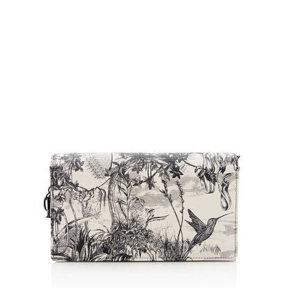 Dior Printed Leather Toile de Jouy Dior Wallet on Chain Bag (SHF-19829)