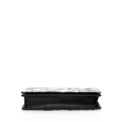 Dior Printed Leather Toile de Jouy Dior Wallet on Chain Bag (SHF-19829)