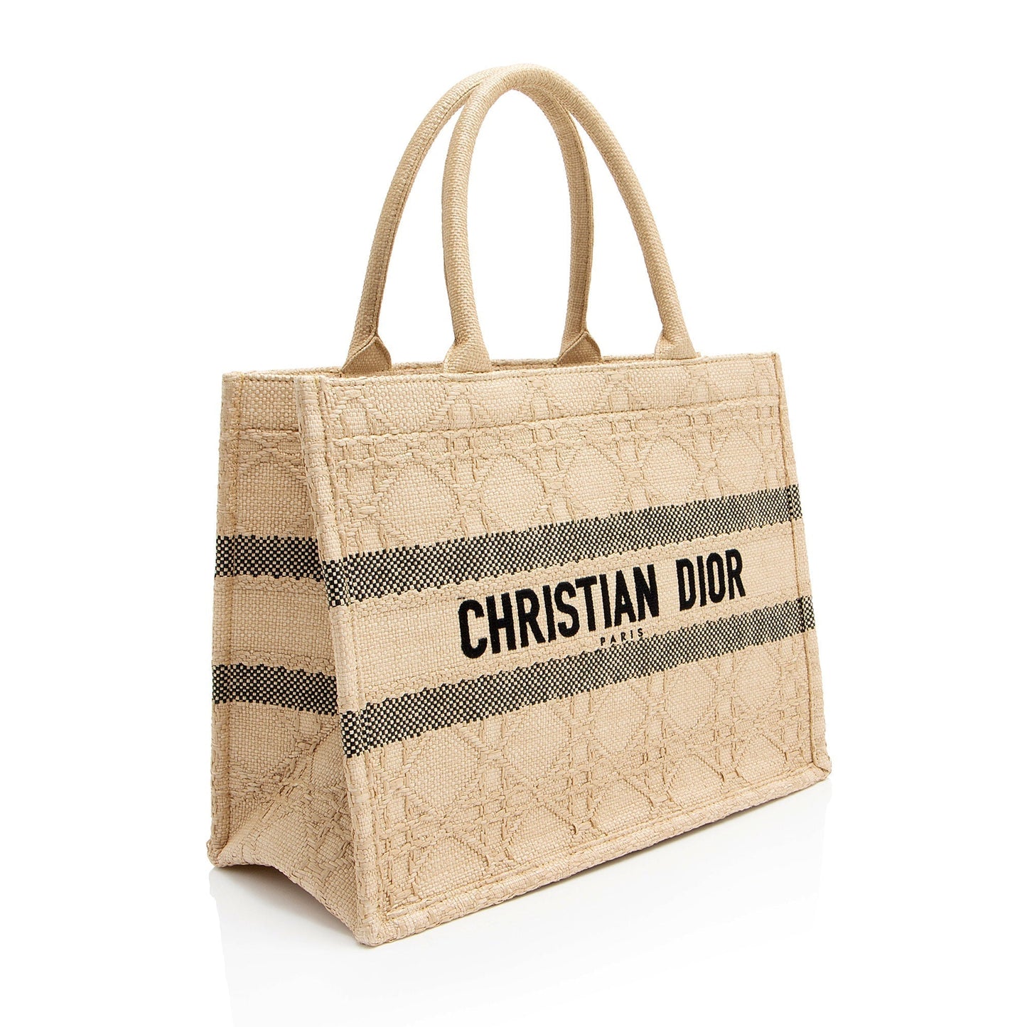 Dior Raffia Cannage Medium Book Tote (SHF-vp73d7)