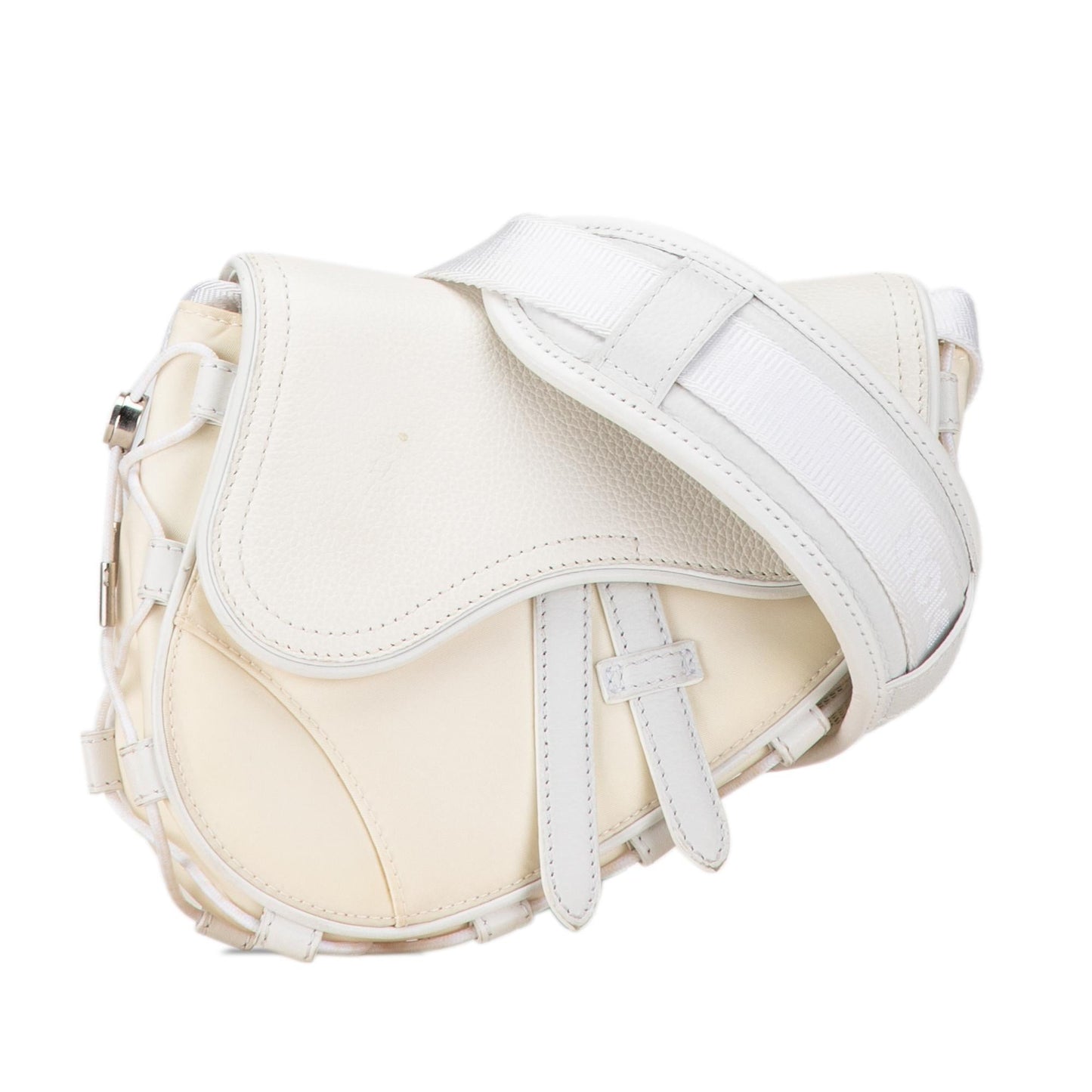 Dior Sacai Technical Fabric and Leather Saddle Bag