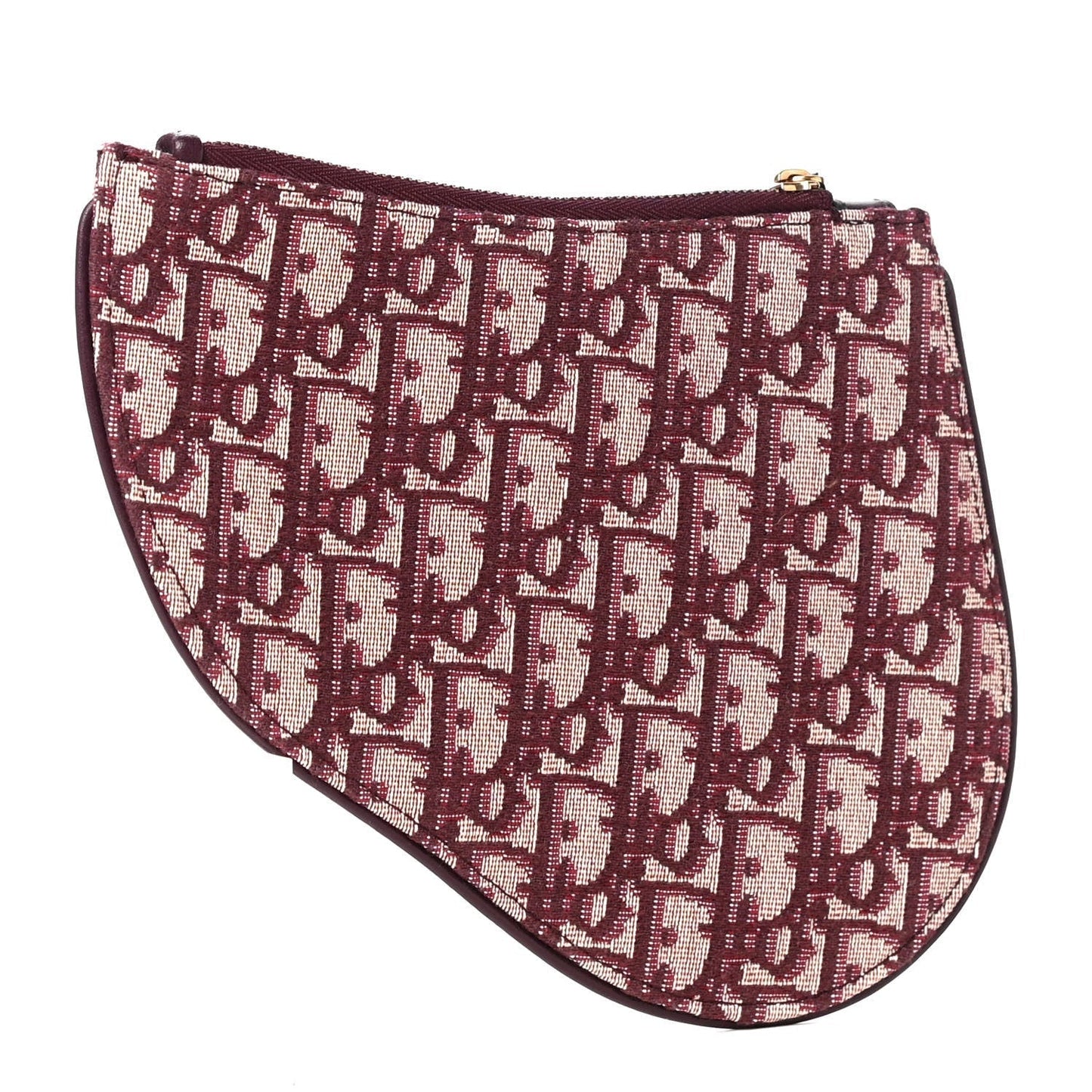 Dior Oblique Saddle Pouch Clutch- Bordeaux