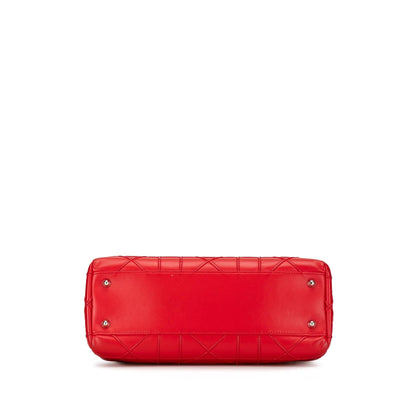Dior Small Lambskin Cannage Soft Zip Shopping Tote (SHG-oVMMG5)