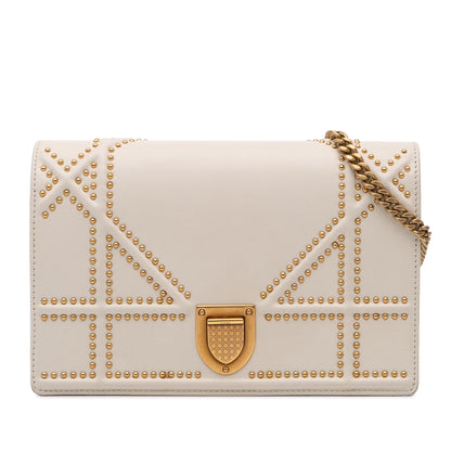 Dior Small Lambskin Studded Diorama Crossbody