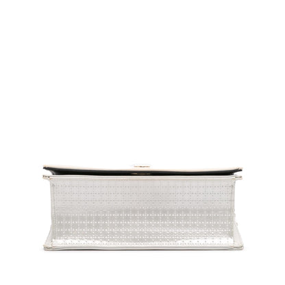 Dior Small Metallic Patent Microcannage Diorama Flap
