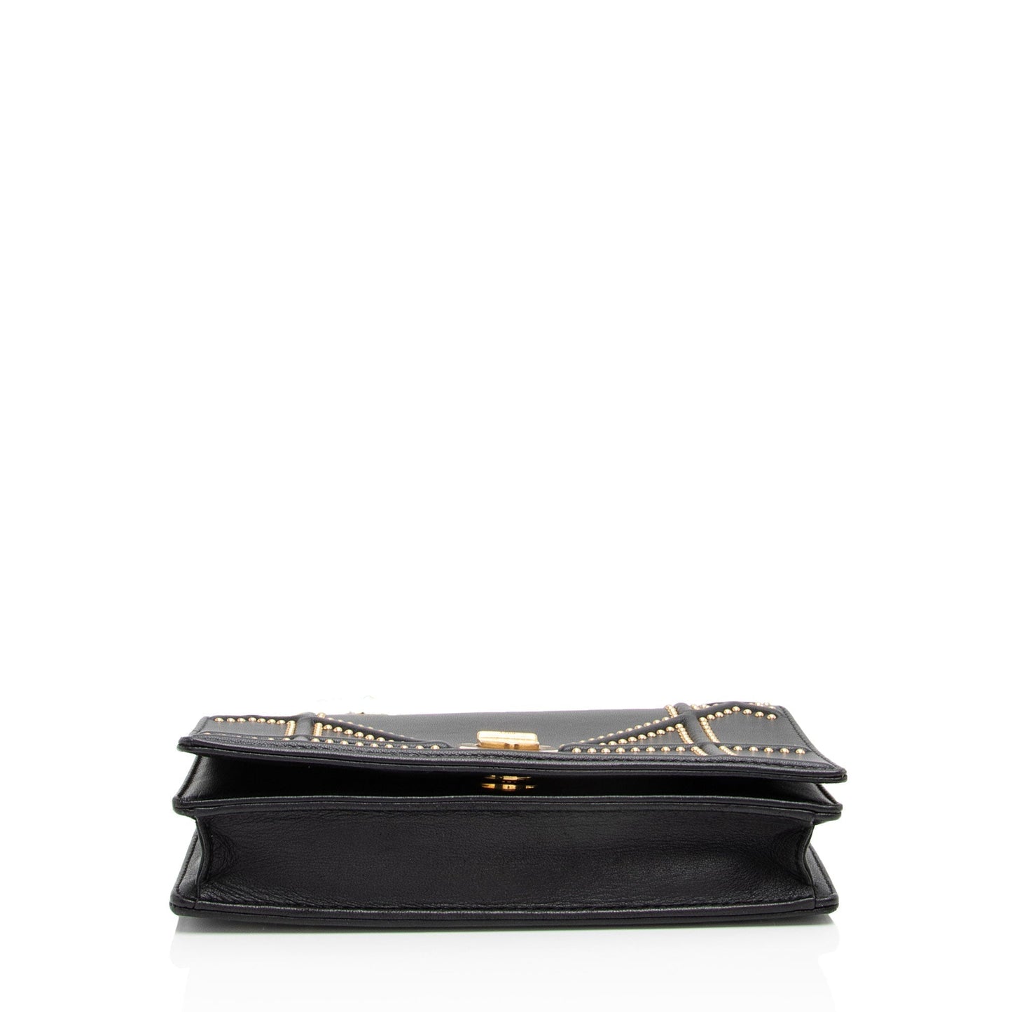 Dior Calfskin Studded Diorama Wallet on Chain Bag