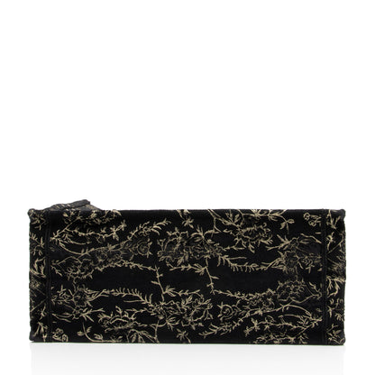 Dior Velvet Jardin d'Hiver Large Book Tote (SHF-6hqWXM)