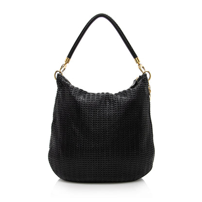 Dior Woven Leather Soft Hobo (SHF-17157)