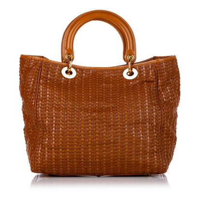 Dior Woven Soft Dior Leather Tote Bag (SHG-25954)