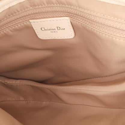 Dior Woven Trim Grained Calfskin Saddle Bag