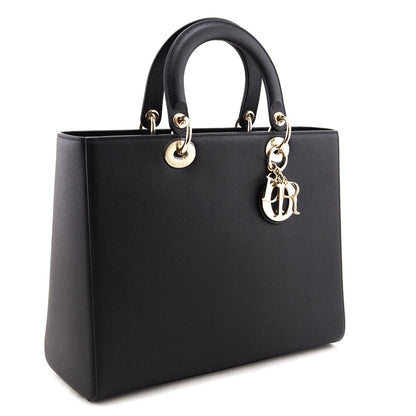 Dior Black Lady D-Sire Large Tote Bag