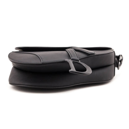 Dior Black Ultramatte Calfskin Saddle Bag