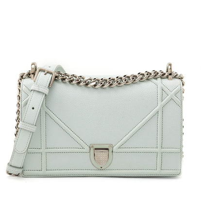 Dior Mint Grained Calfskin Small Diorama Flap Bag